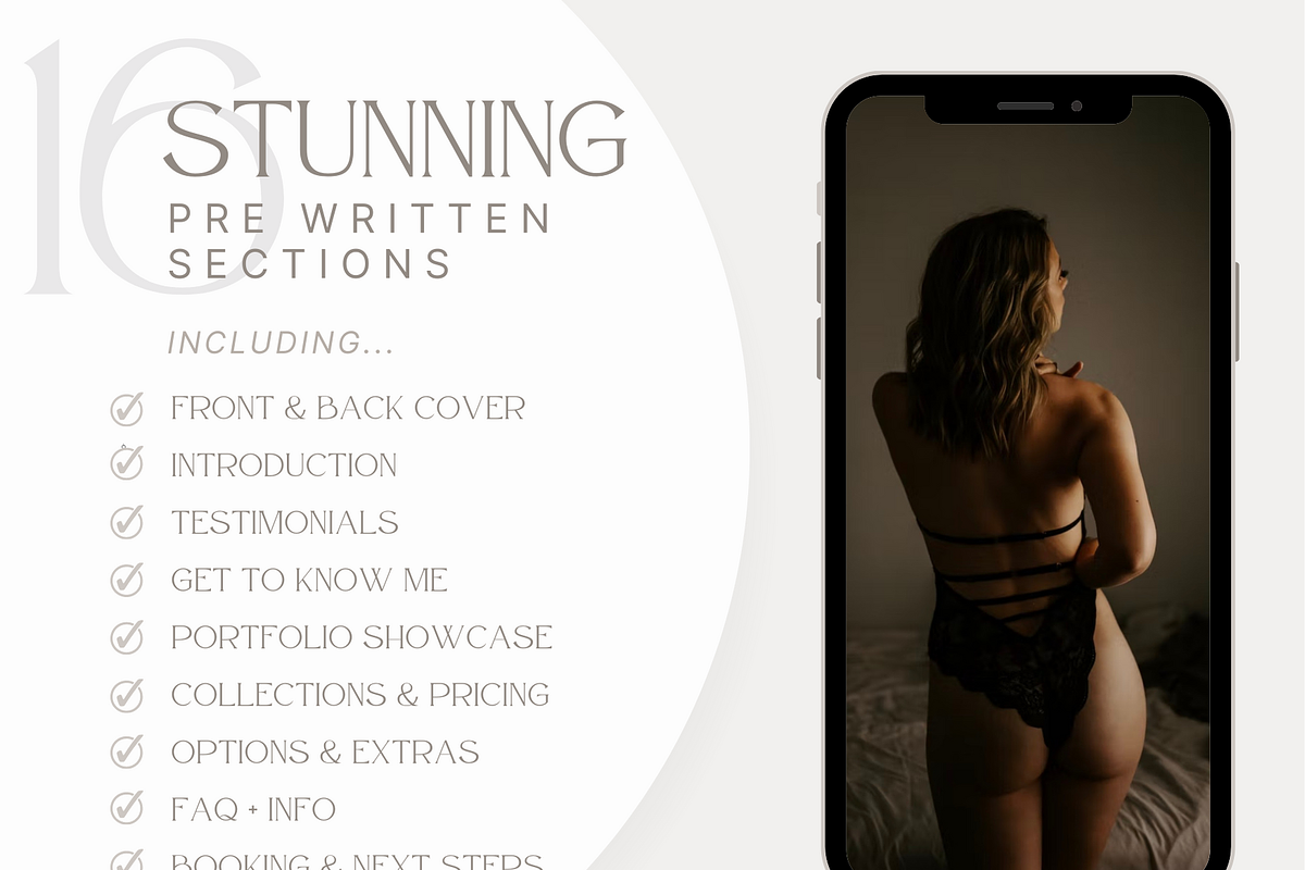 BOHO Boudoir Photography Guide Canva, a Magazine Template by Signature Edits (Photo 4 of 12)