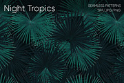 Night Tropics seamless patterns, a Pattern Graphic by ANAKOTO (Thumbnail 9 of 20)