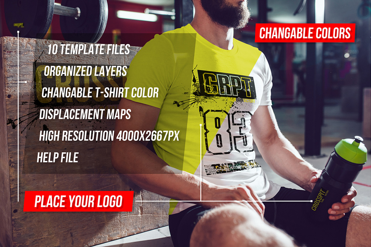 Sport T-Shirt Mock-Up, a Shirt Mockup by Freeman Studio (Photo 2 of 14)