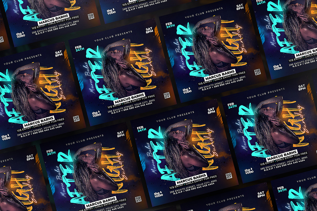 Party Flyer, Canva Club Flyer, a Flyer Template by FLYERHIVE (Photo 2 of 3)