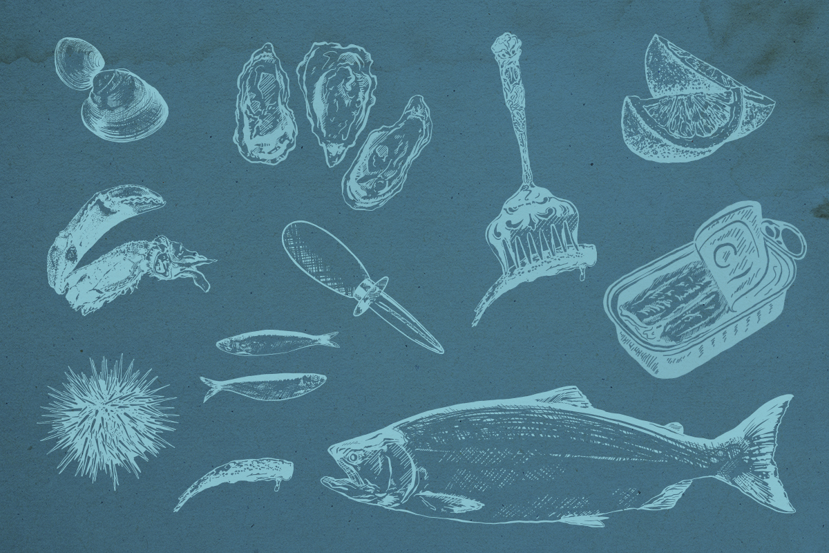Seafood and Nautical Illustrations, a Food Illustration by Paper Curls Design (Photo 2 of 6)