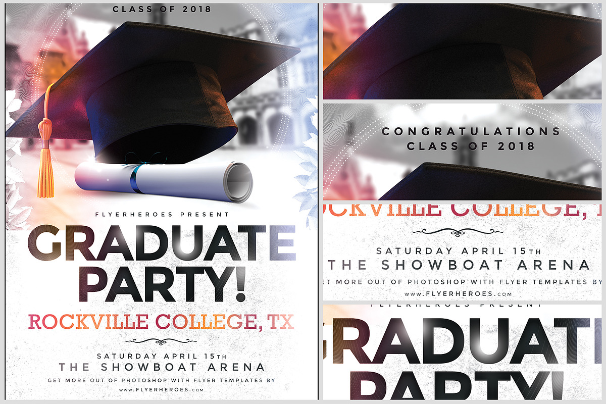 Graduation Party Flyer Template, a Flyer Template by FlyerHeroes (Photo 3 of 4)