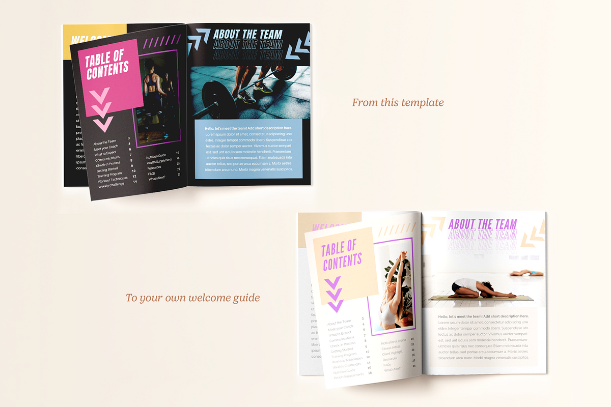 Vibrant Fitness Welcome Packet, a Marketing Template by Creatif Foundry (Photo 6 of 7)