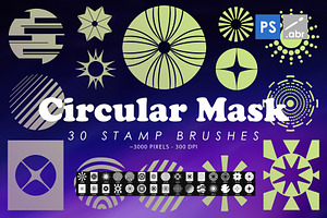 Circular Masks Photoshop Brushes