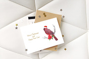 cardinal christmas watercolor, a Decorative Illustration by Art & Things (Thumbnail 3 of 11)