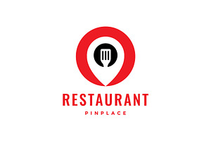 pin restaurant plant spatula logo, a Branding & Logo Template by devastd