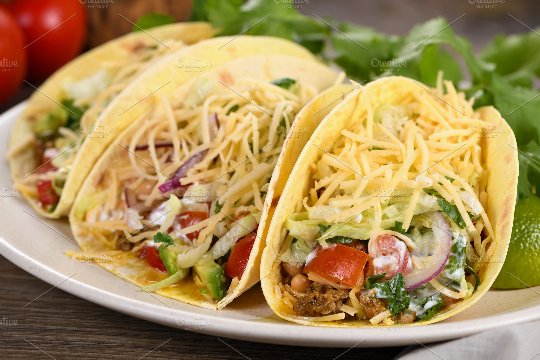 Beef and avocado tacos, a Food & Drink Photo by Apolonia