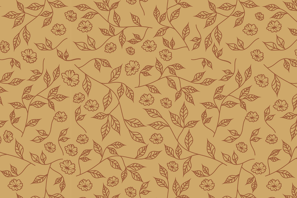 Botanical Pattern Illustration, a Pattern Graphic by graphicook (Photo 2 of 3)