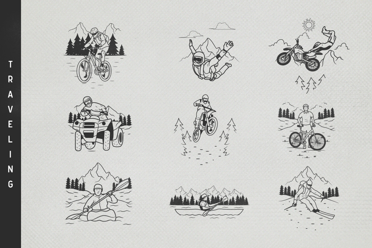 100+ PREMIUM HANDDRAWN ADVENTURE SET, an Object Graphic by Vibesteam (Photo 9 of 13)