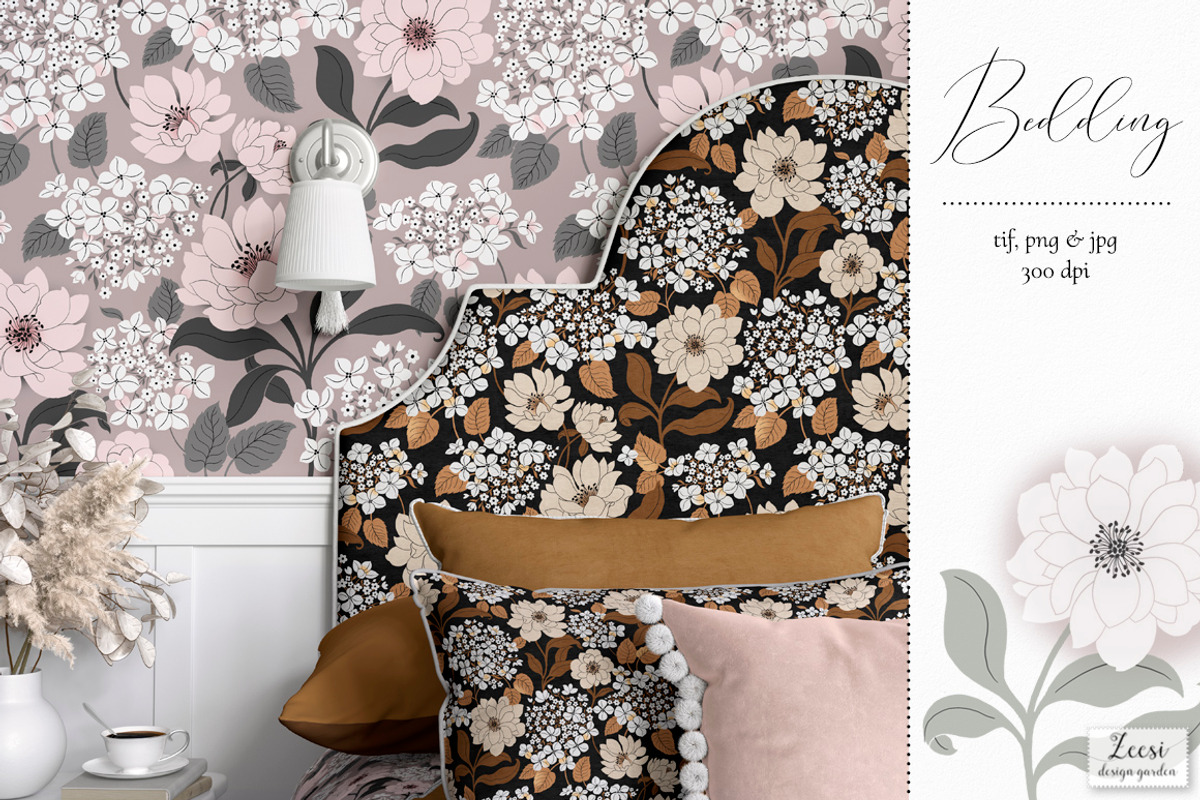 Hydrangea Lace Pattern & Motifs, a Pattern Graphic by Zeesi Design Garden (Photo 4 of 12)