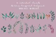Elegant Watercolor Eucalyptus Leaves, a Texture Illustration by MaraquelaStudio (Thumbnail 5 of 9)