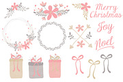 Pink Christmas Wreaths & Patterns, an Illustration by Amanda Ilkov (Thumbnail 3 of 5)
