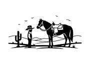 Western Cowboy Horse Silhouette Bund, an Illustration by Designs_River (Thumbnail 4 of 51)