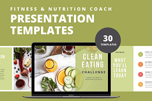 Fitness & Nutrition Slide Deck Canva