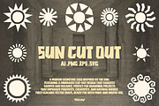 Sun Cut Out Vector Pack, a Solid Icon by Tekuni (Thumbnail 1 of 10)