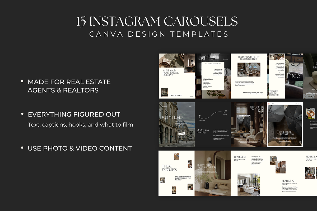 Real Estate Carousels and Captions, a Social Media Template by Meraki Templates (Photo 2 of 11)
