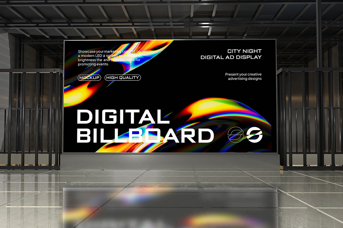 Digital Billboard Mockup, an Advertising Mockup by Unerispace (Photo 3 of 4)