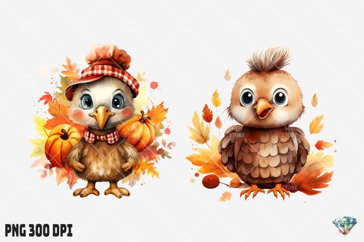 Autumn Turkey Watercolor, an Illustration by Gemstone (Photo 5 of 12)