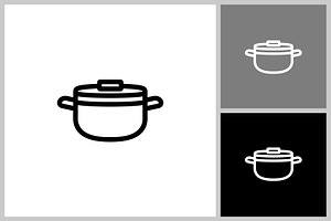 Cooking Pot Line Icon vector design, an Outline Icon by quadrazo
