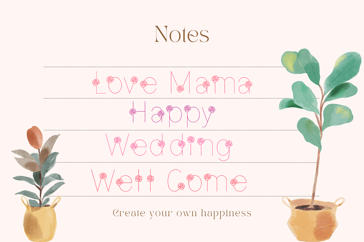 Rose Font, a Script Font by Cutie_Kate_Studio (Photo 11 of 12)