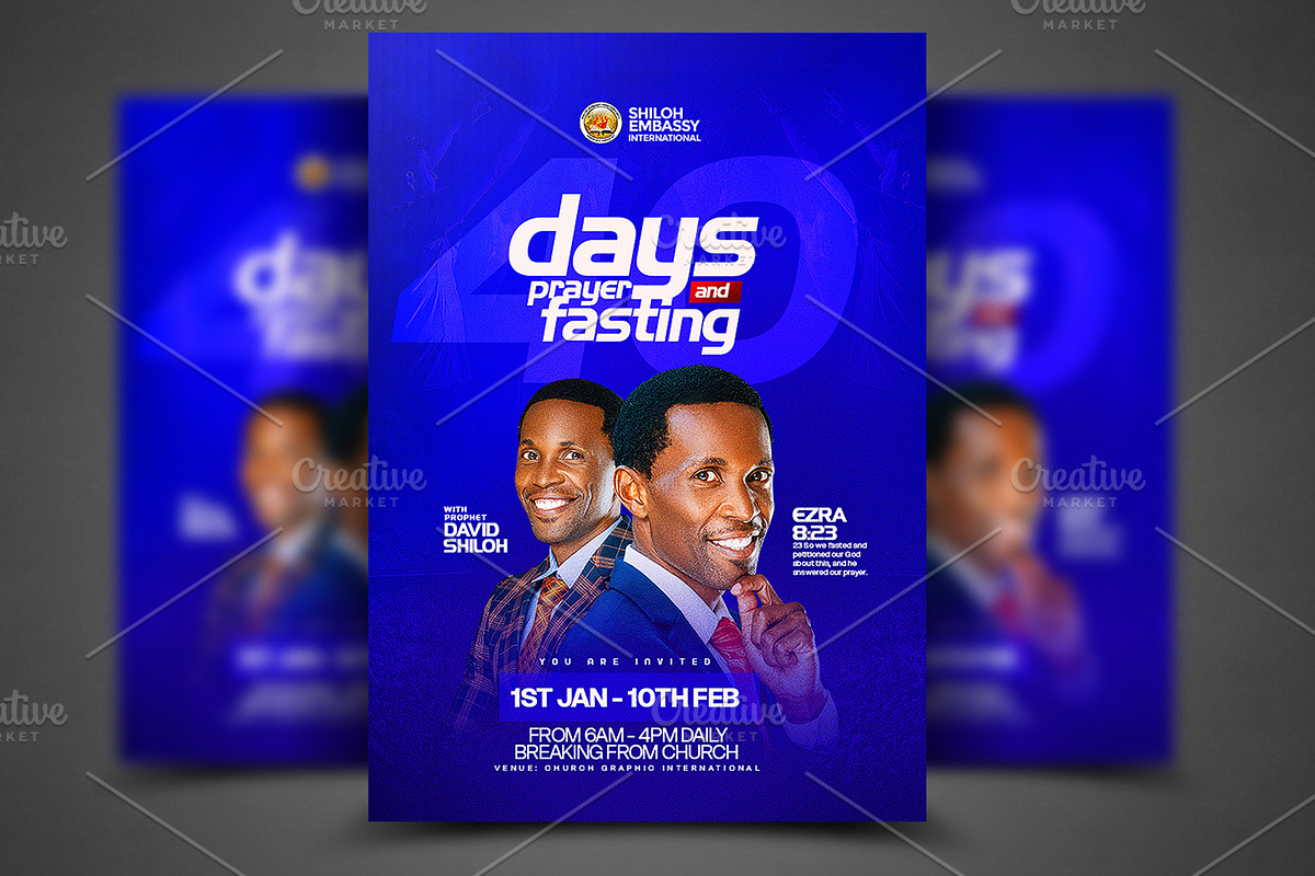 Prayer and fasting church poster templ preview 5