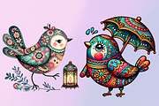 Folk Bird Clipart Png, an Object Graphic by Agnesagraphic (ID 95) (Thumbnail 2 of 7)