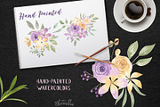 Watercolour Flowers Purple Lemon Kit, an Illustration by Bloomella (Thumbnail 4 of 7)