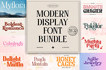 Modern Display Font Bundle 4