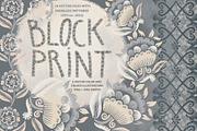 Block Print stylized floral, a Decorative Illustration by Tanna.ART (Thumbnail 1 of 13)