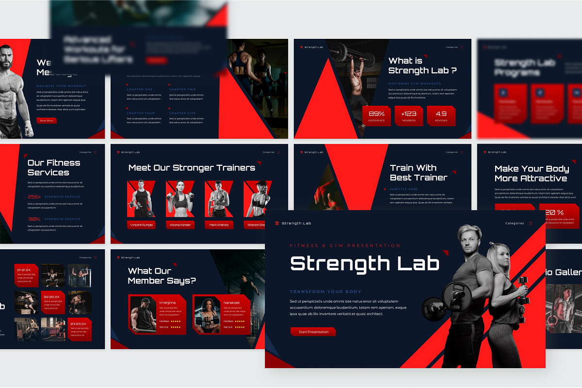 Fitness and Gym Presentation, a Presentation Template by SquidPixey (Photo 3 of 6)