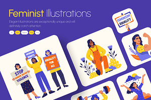 Feminist Icons Illustration, a Person Illustration by Creative Stall