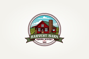 classic harvest barn badge logo, a Branding & Logo Template by Blazybone