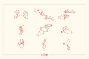 Vector Hand Illustrations Set 2