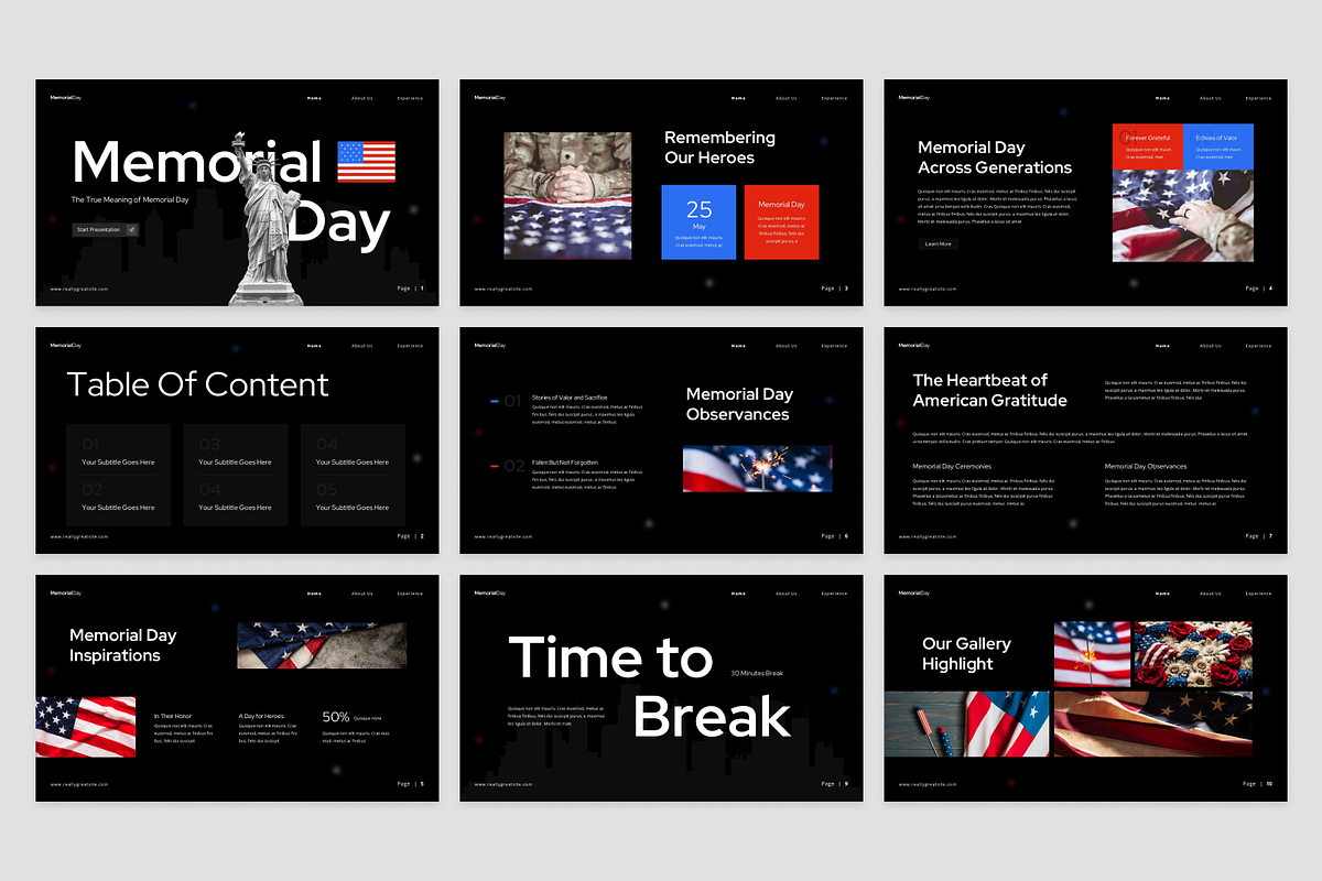 Memorial Day Presentation, a Presentation Template by Annora Studio (Photo 7 of 7)