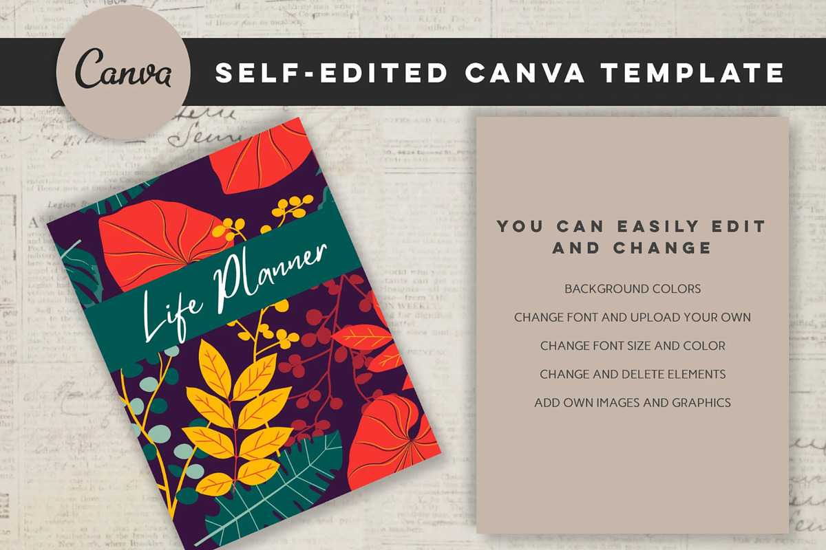 Printable Life Planner Template, a Stationery Template by Design House (Photo 5 of 9)