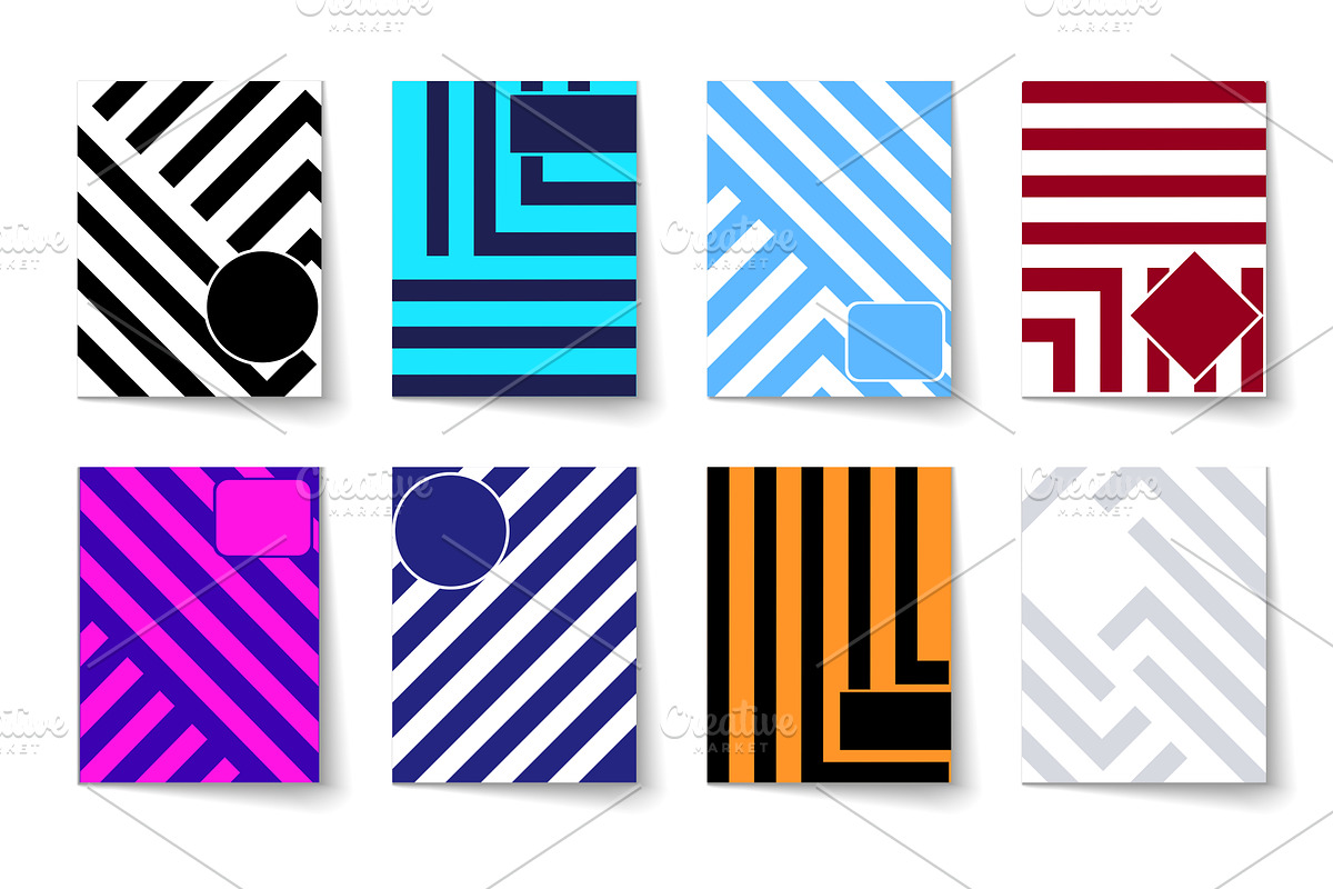 Striped geometric colored patterns, an Object Graphic by RODINA (Photo 1 of 3)
