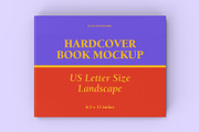 US Letter Size Landscape Book Mockup, a Books & Magazine Mockup by Illusiongraphic (Thumbnail 5 of 31)