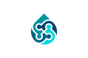modern droplet community people logo, a Branding & Logo Template by Rasagama Studio