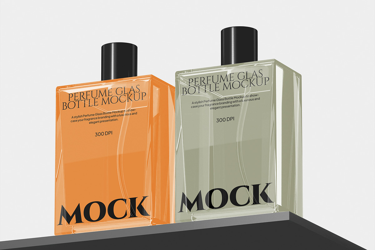 Perfume Glass Bottle Mockup, a Packaging Mockup by Permadi Creative (Photo 2 of 5)