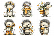 Whimsical Summer Hedgehog Clipart, an Illustration by Daily.Designs (Thumbnail 4 of 8)