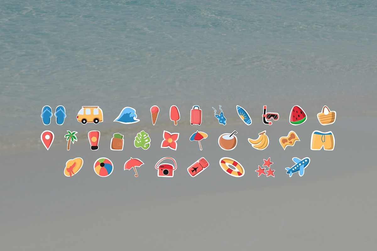 Summer Vacation - 30 Vibrant Icons, a Solid Icon by Claymoon Lab (Photo 2 of 5)