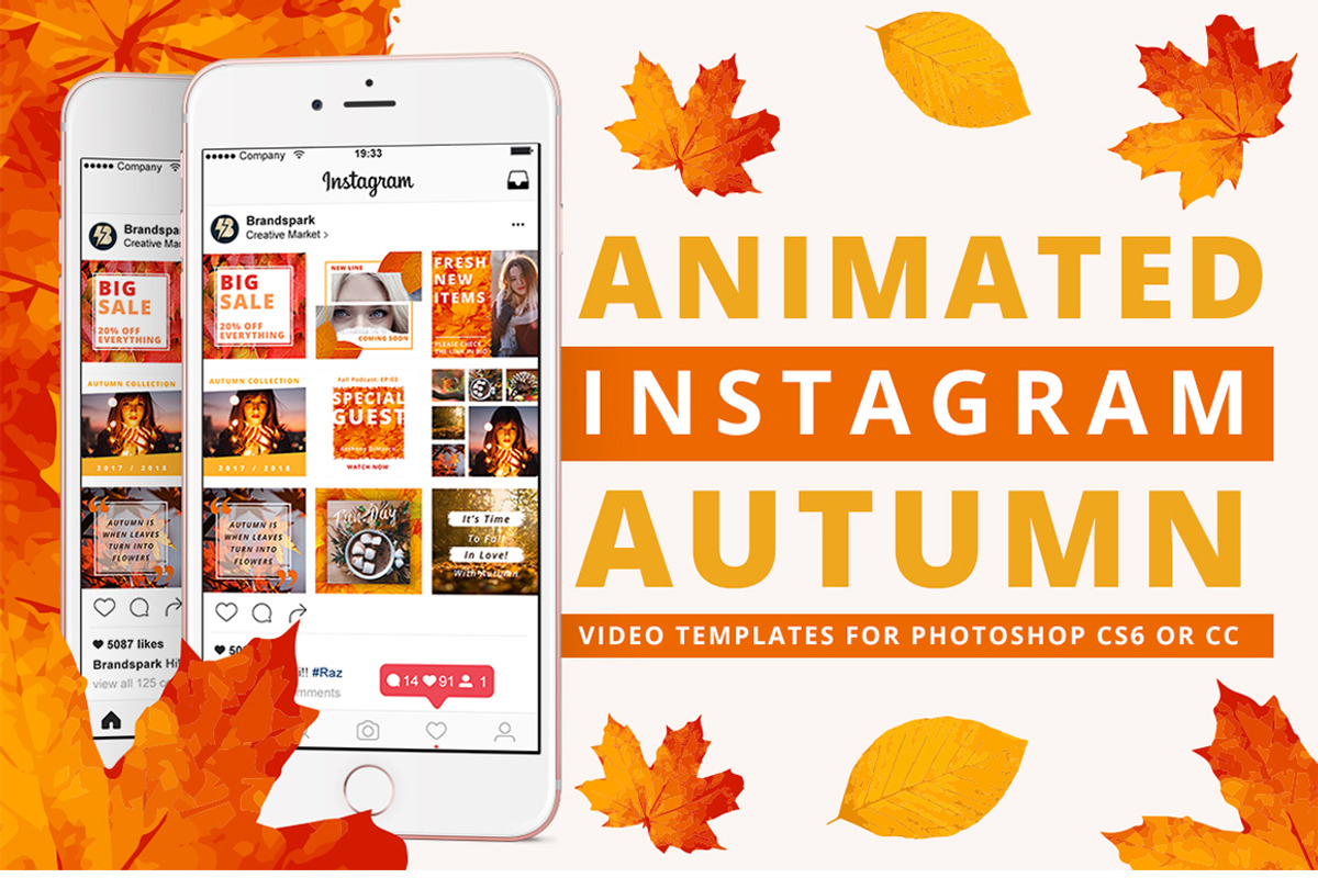 ANIMATED - Autumn Instagram Posts, a Social Media Template by Brandspark (Photo 9 of 9)