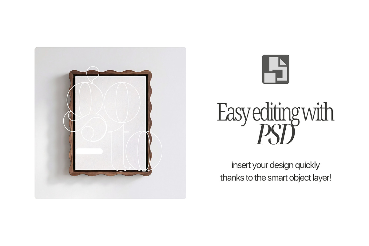 Wavy Wooden Framed Canvas Mockup, a Mockup by First Impression Mockups (Photo 2 of 4)