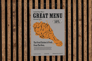 Restaurant Menu Promotion Poster, a Poster Template by Bizz_District_Studio