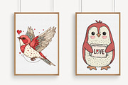 Retro Valentine Animal Love PNG, an Illustration by Libby Wishes (Thumbnail 3 of 7)