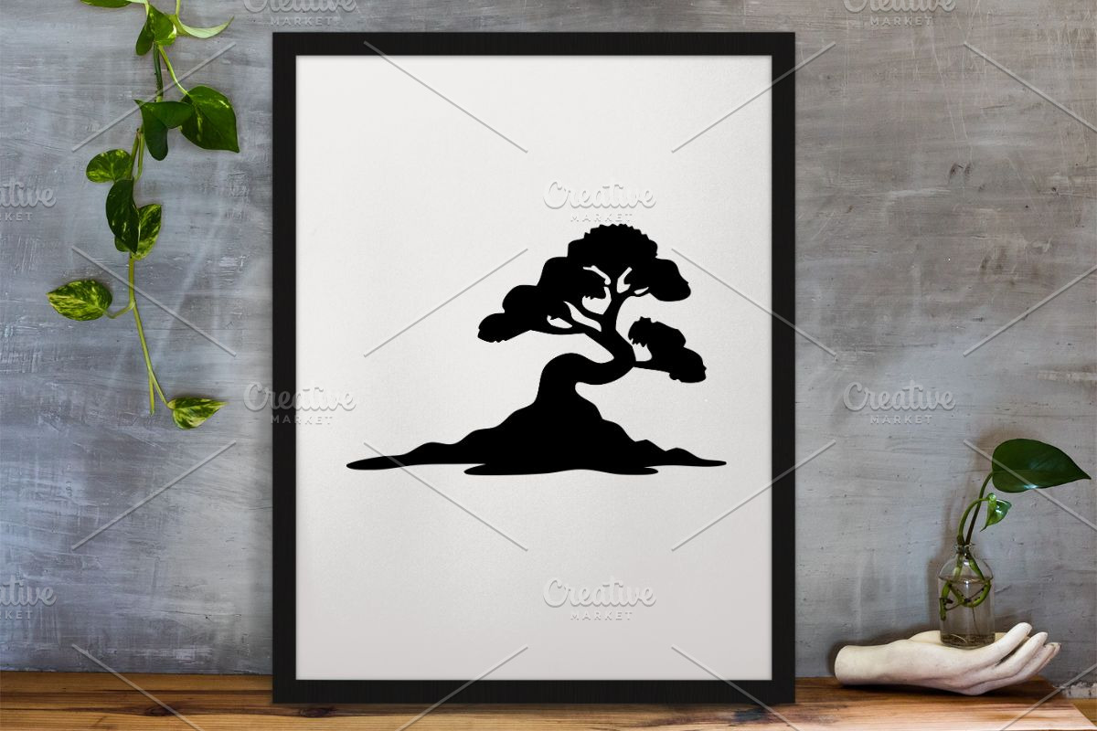 Bonsai Silhouette SVG, an Object Illustration by newminddesign (Photo 3 of 3)