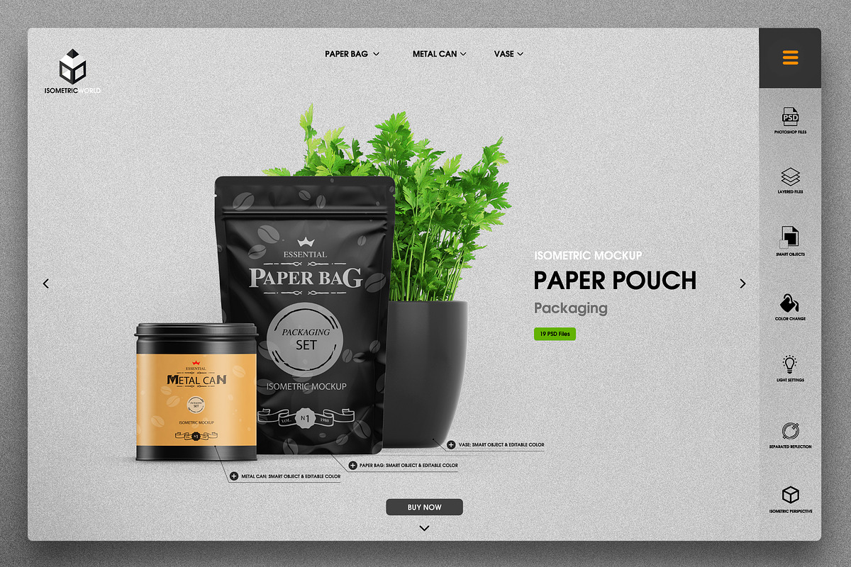 Paper Pouch Mockup, a Cups & Container Mockup by IsometricWorld (Photo 1 of 22)