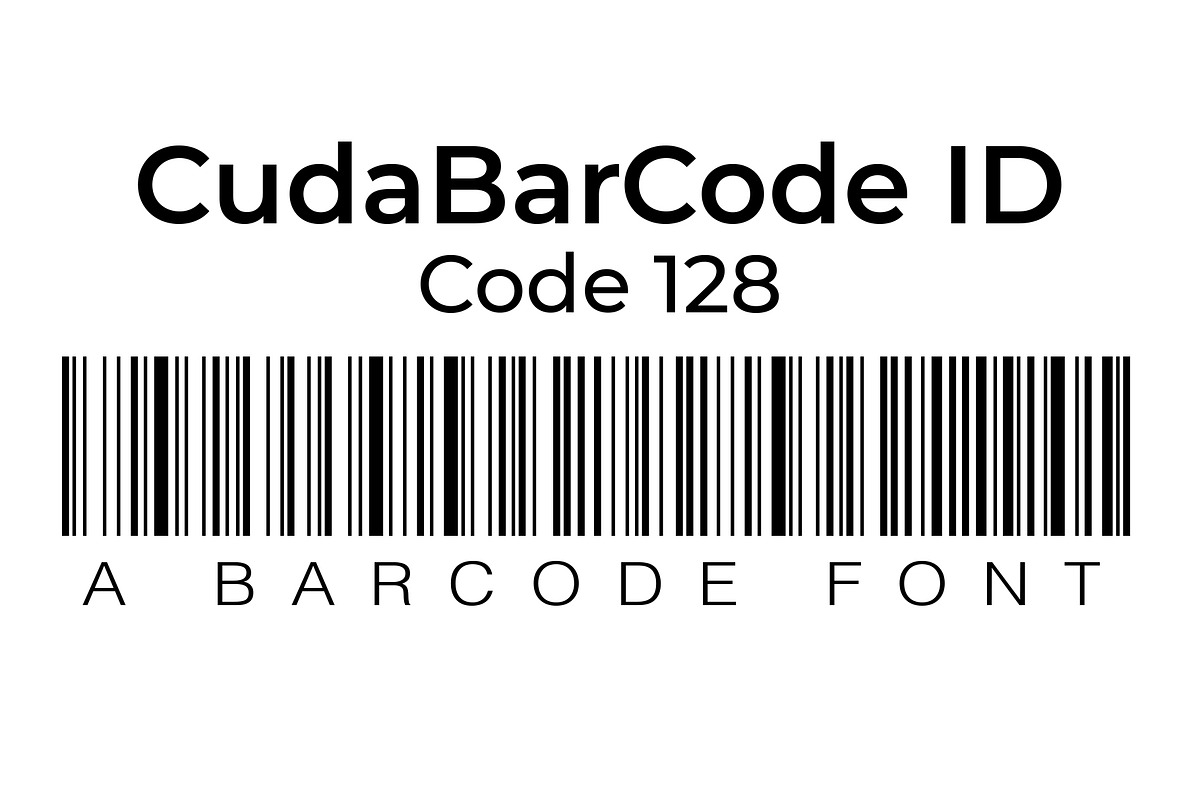 CudaBarCode ID Code 128, a Symbol Font by Emdaduljs (Photo 1 of 4)