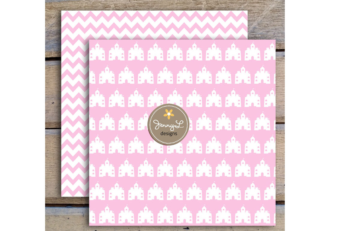 Pink Princess Digital Papers, a Pattern Graphic by JennyL Designs (Photo 2 of 3)