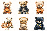 Halloween Teddy Bear Clipart, an Illustration by OK Design (Thumbnail 3 of 5)